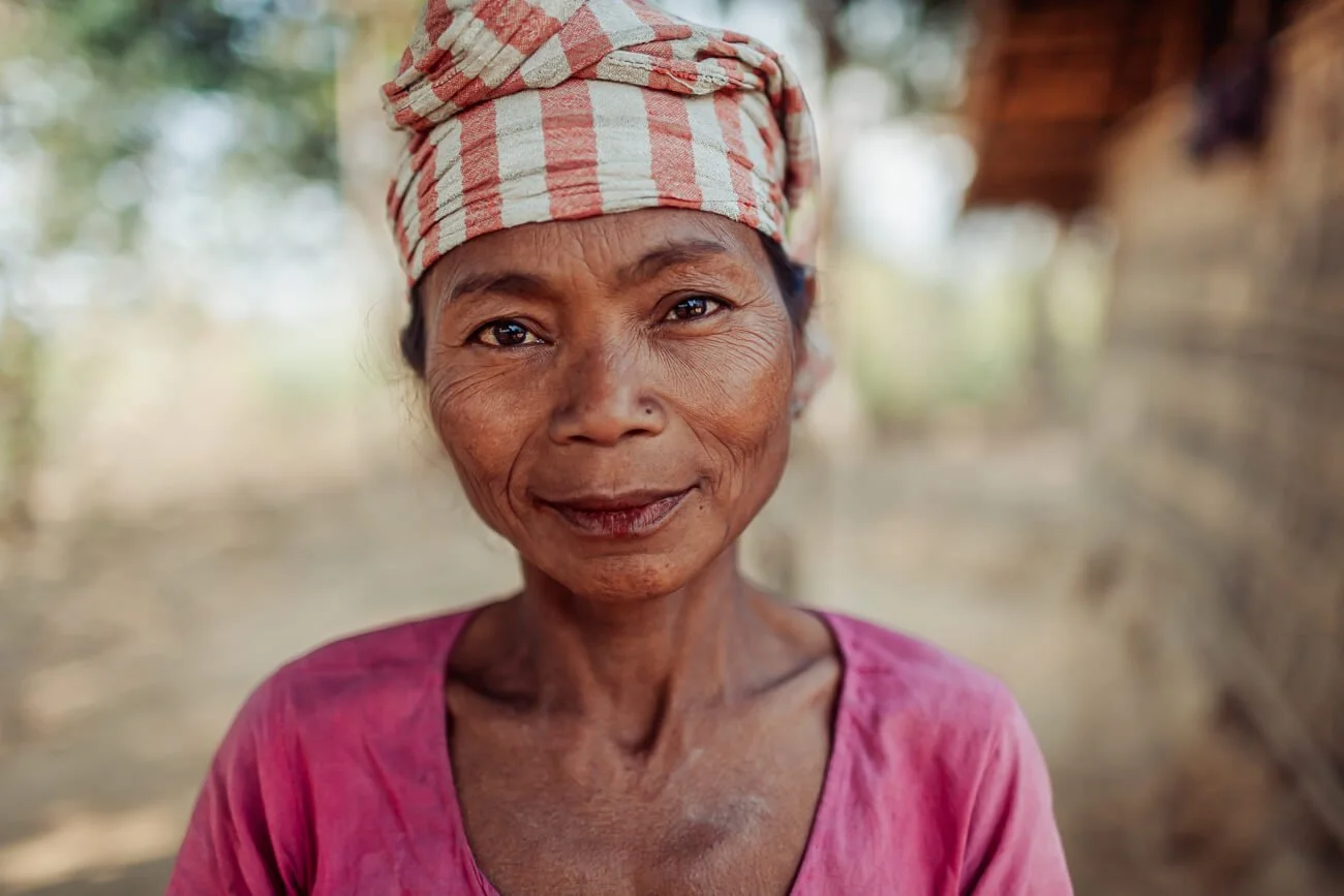 Portrait of a Chakma woman for Helen Keller International.