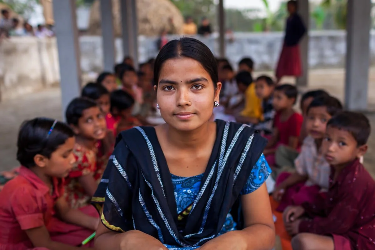 A young schoolteacher in Rangpur, Bangladesh.
