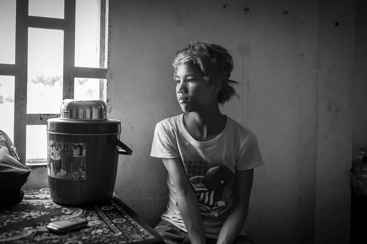 A young Cambodian man at risk of entering the sex trade.