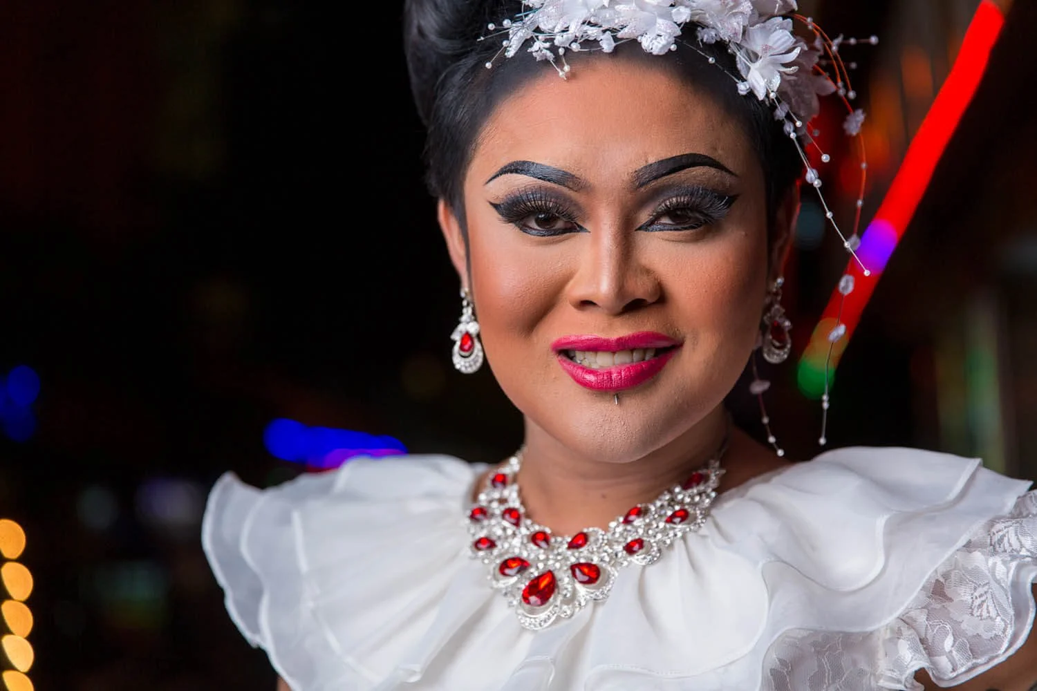Hostess at a bar in Silom Bangkok NGO portrait by Ian Taylor Photographer for USAID