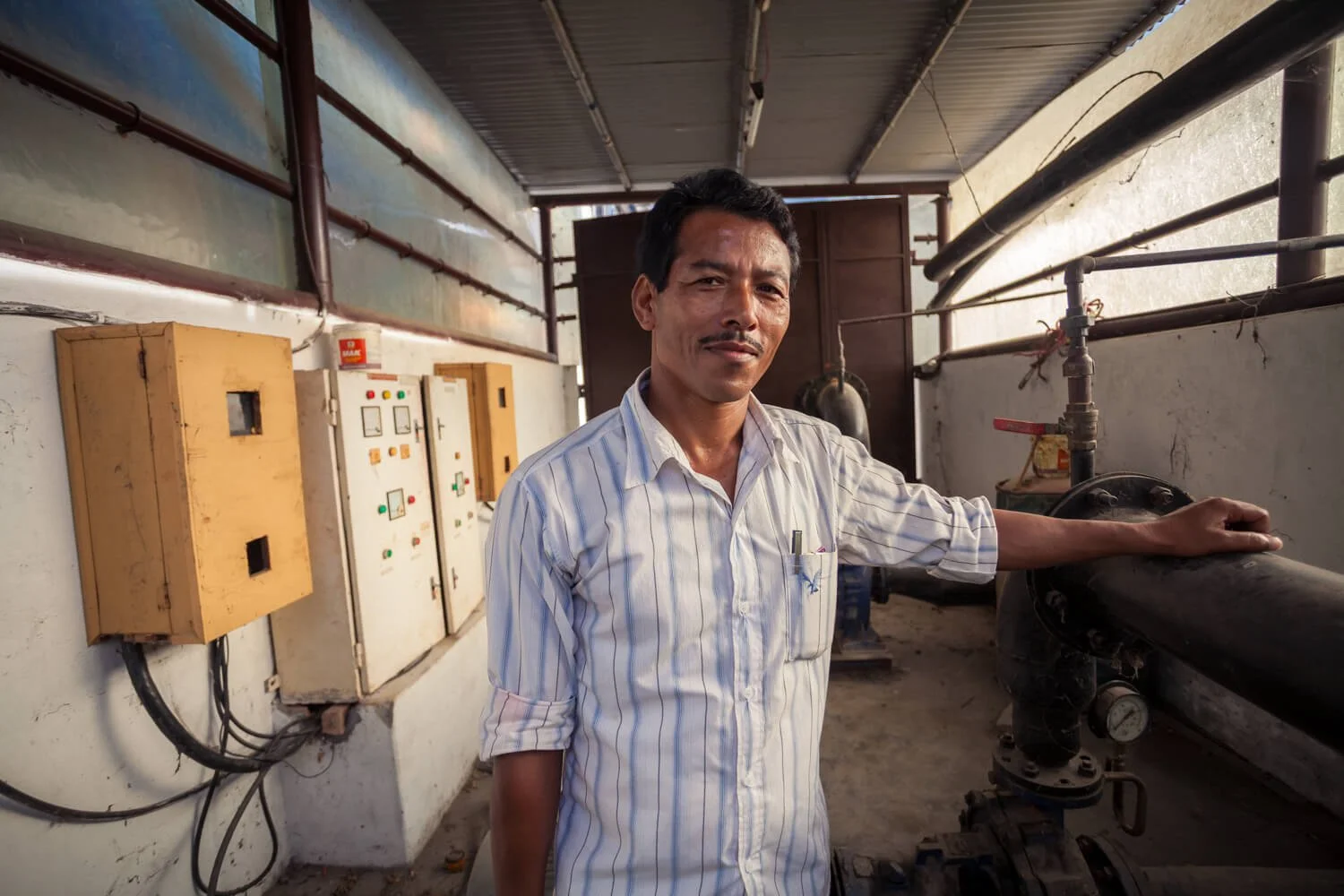 Infrastructure photography of a dam in Nepal