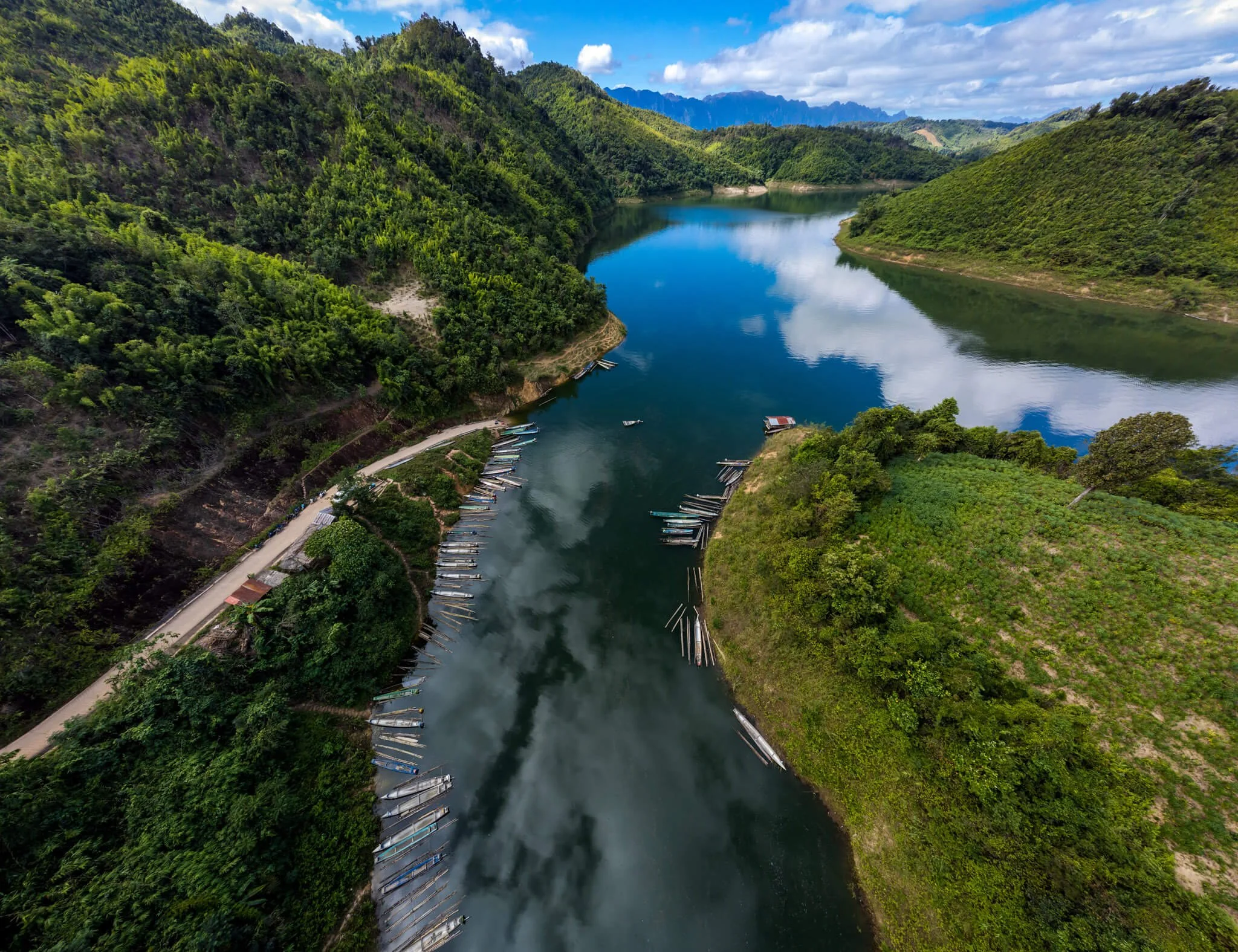 Nam Gnouang Reservoir, Khammouane Province, Laos.