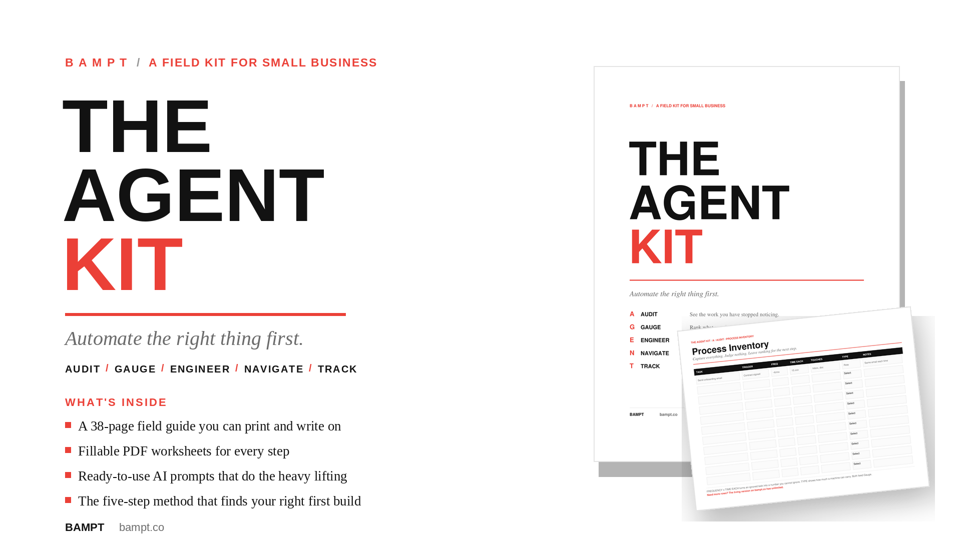 The AGENT Kit: the field guide and fillable worksheets