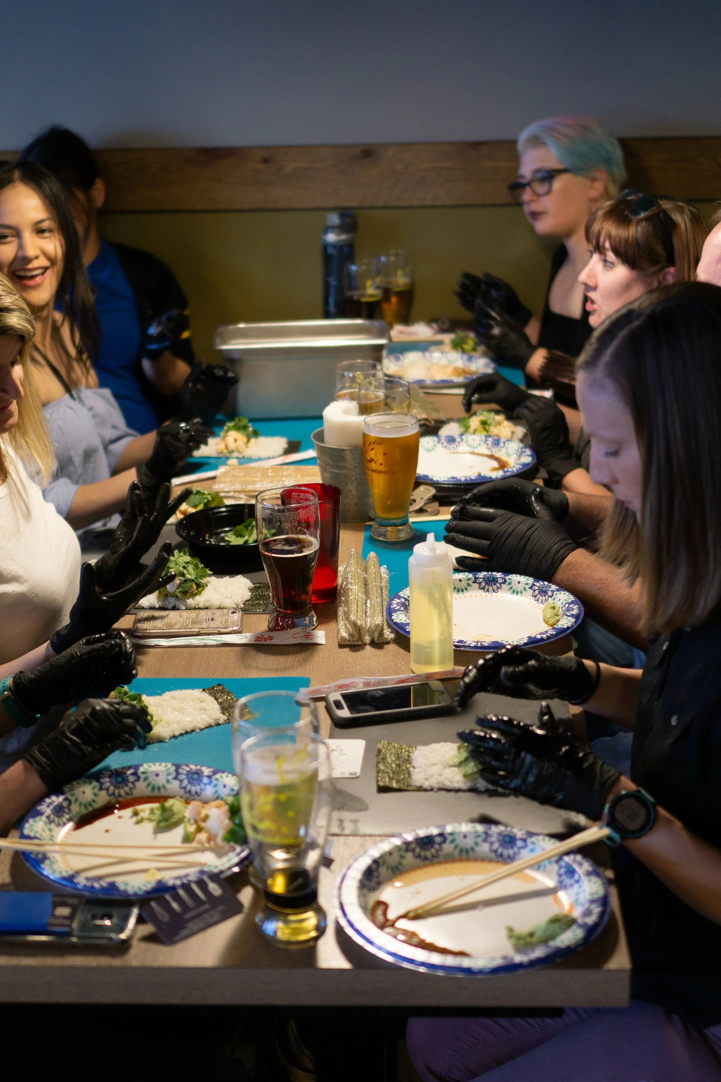 Sake and small plates shared at the Colorado Sake Co. taproom
