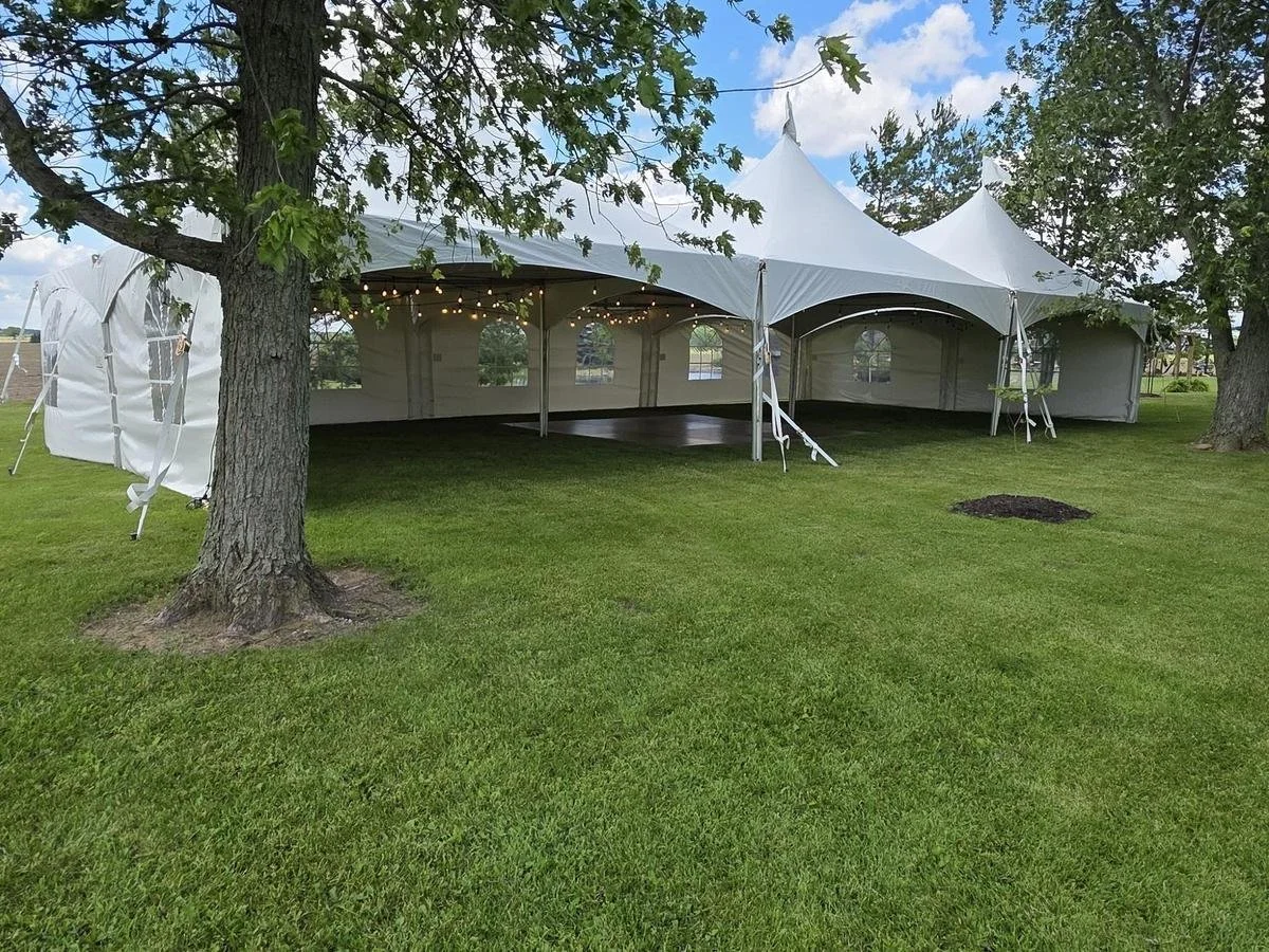 Premium tent with guests