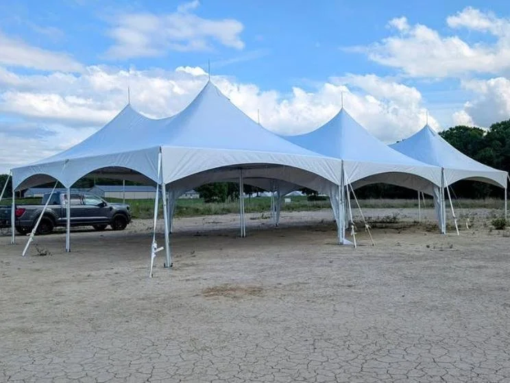Lakefront tent package at Turkey Point