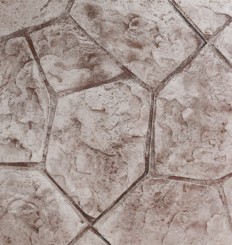 Small Flagstone stamped concrete