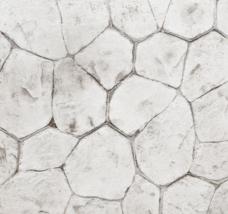 Large Flagstone stamped concrete