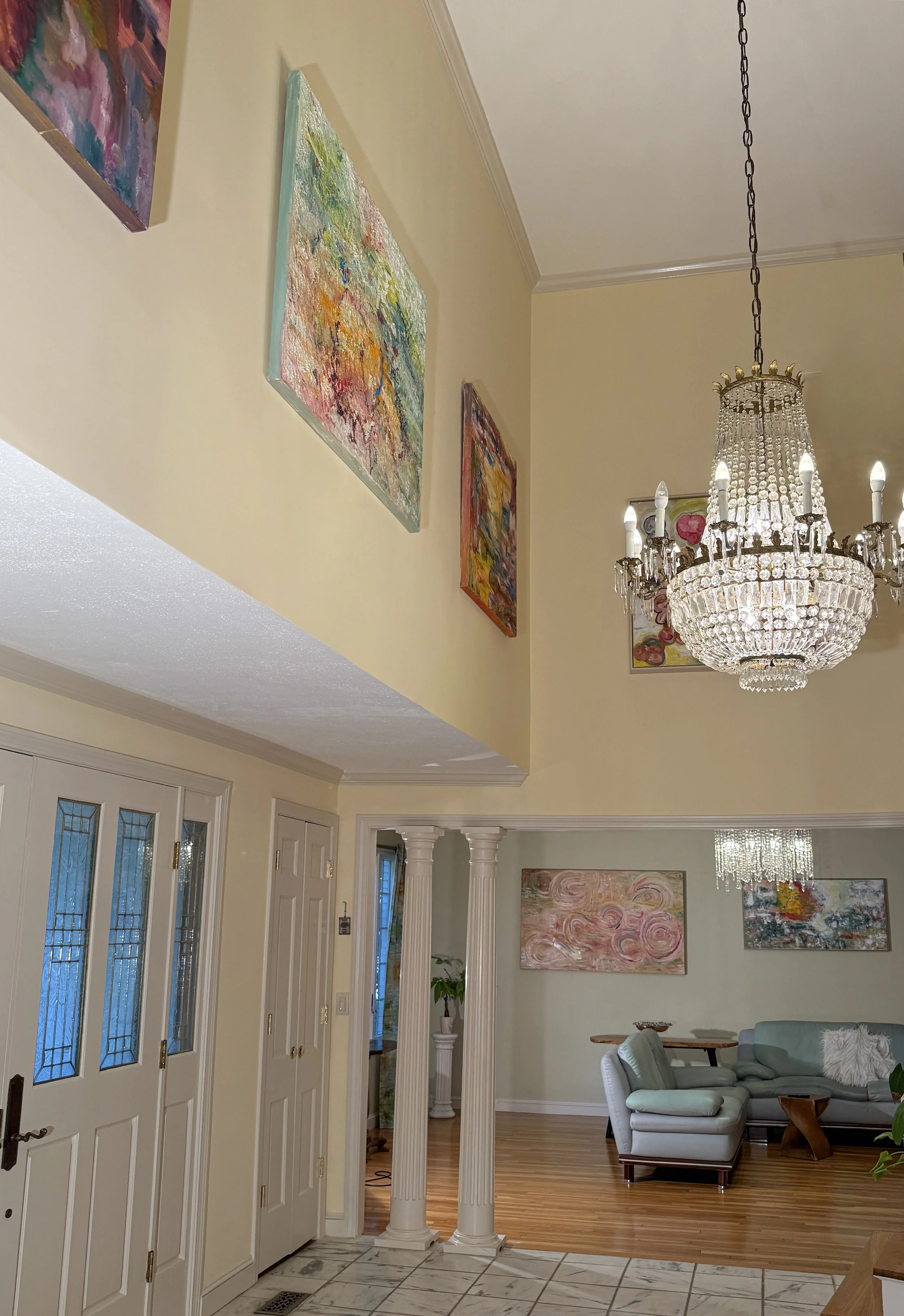 Irina Gorbman artwork installed in a foyer