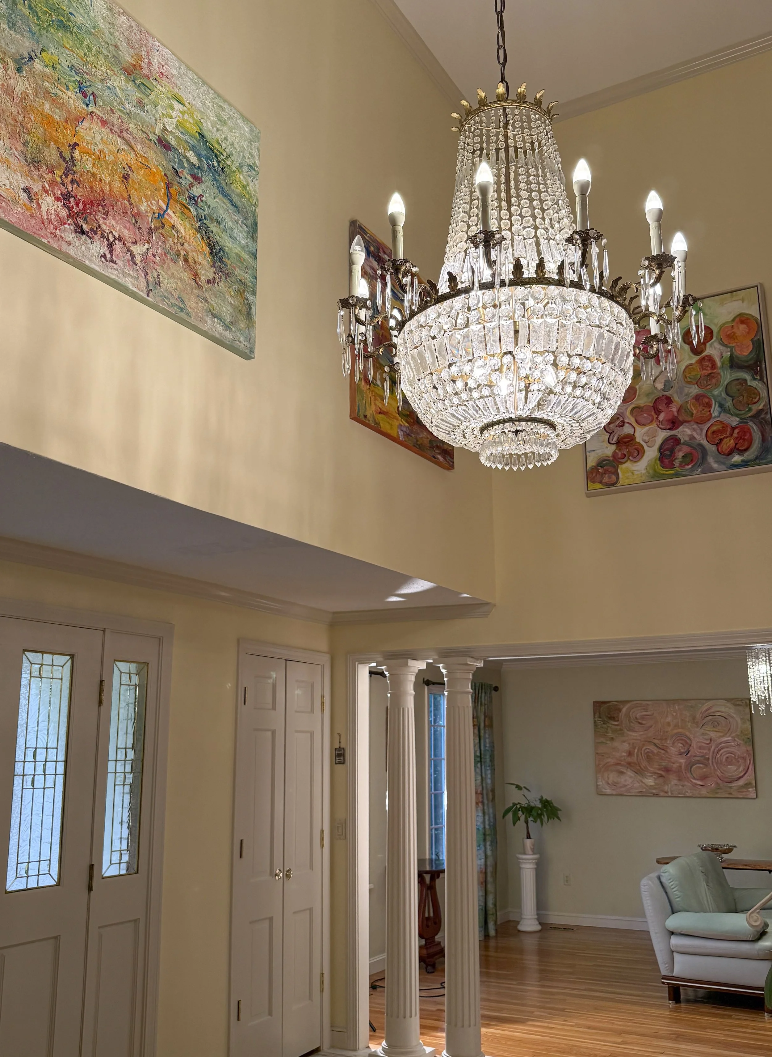 Irina Gorbman artwork in living room