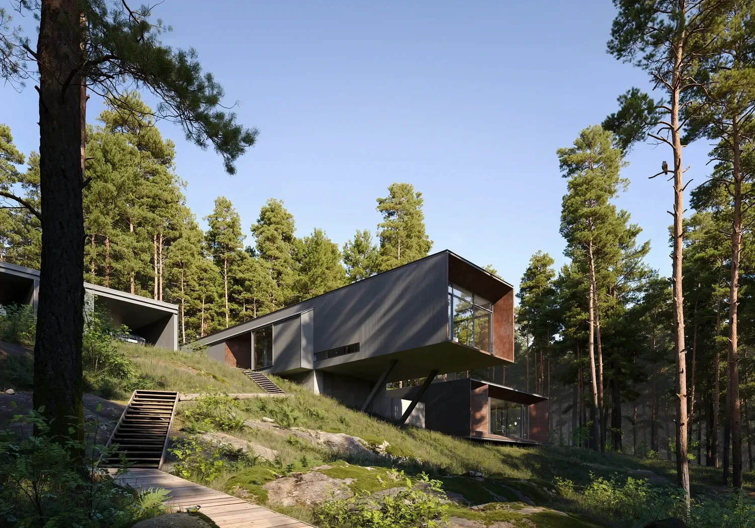 MountainTop Snug Resort — visualization by Fevzi Ablaiev; architecture reference by IAPA design