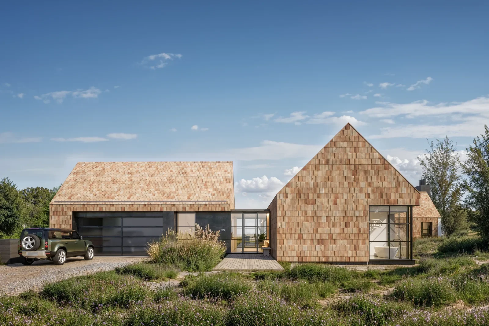 The Coastal Gables House — visualization by Bobak Studio, architecture by Further Architecture Office, New Shoreham, Rhode Island, USA
