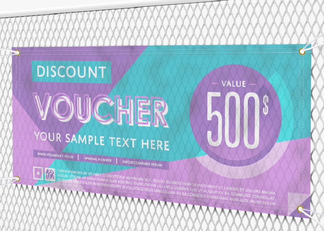 Full Color Printed UV Mesh Banner