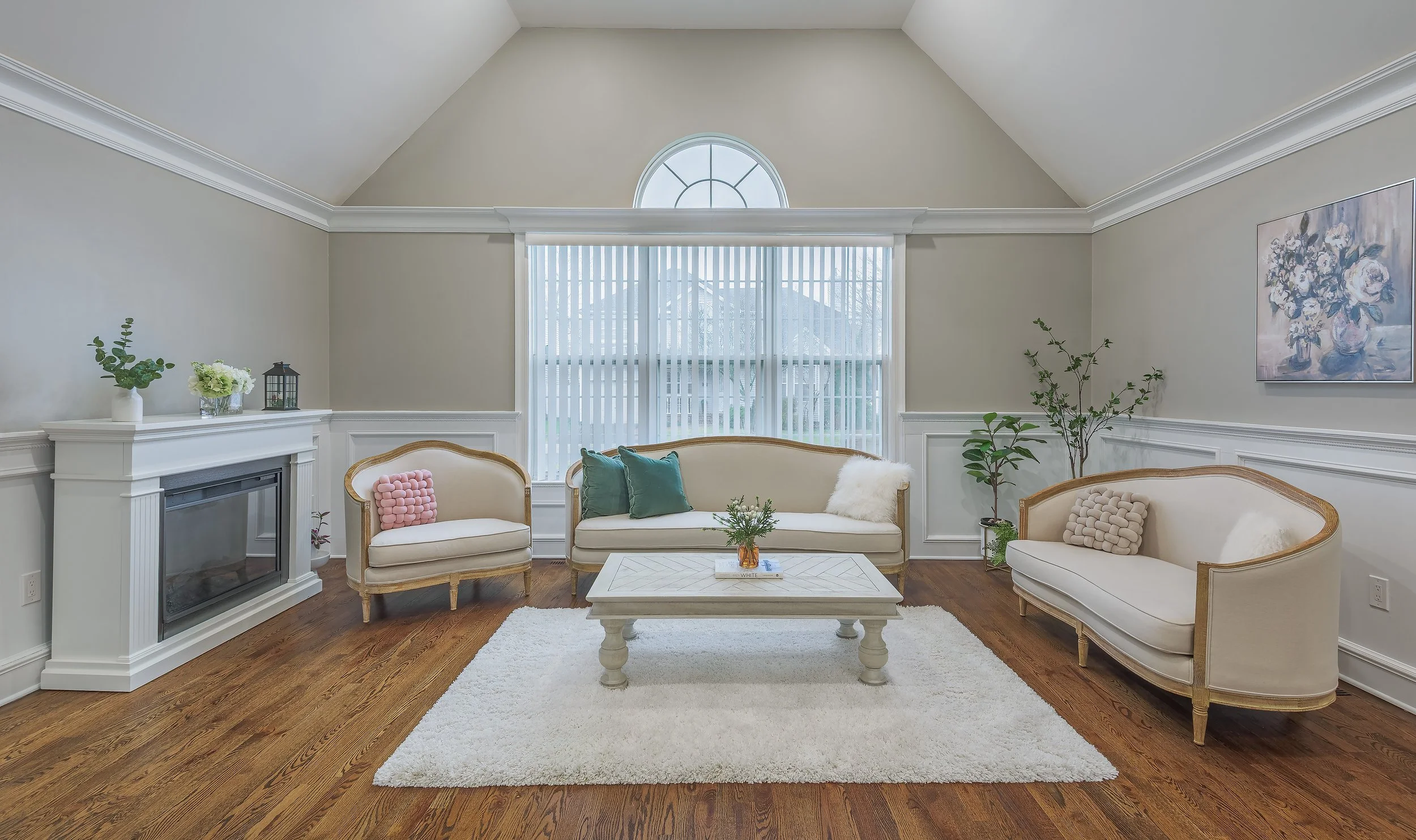 Long Island custom home interior photography sitting room