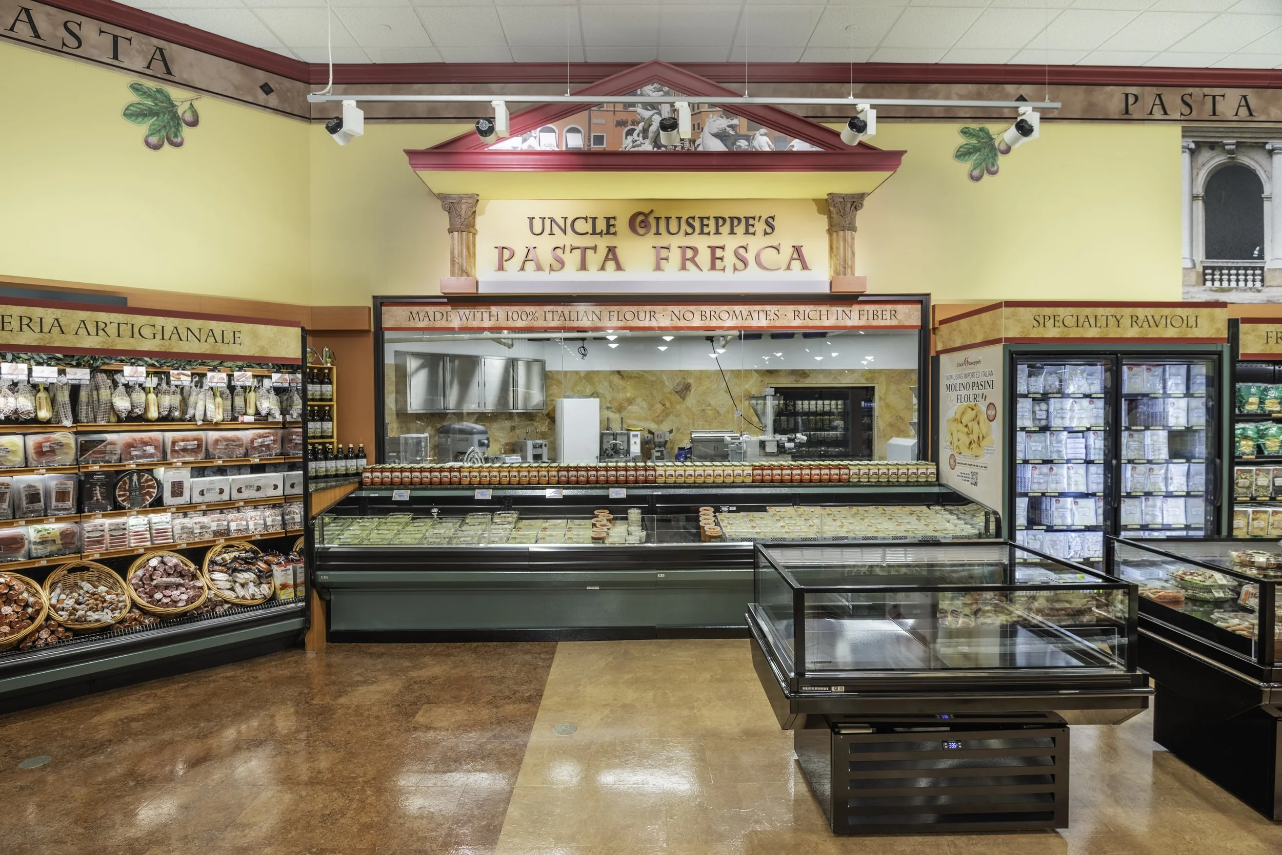 Uncle Giuseppe's Marketplace wide interior — commercial photography Long Island