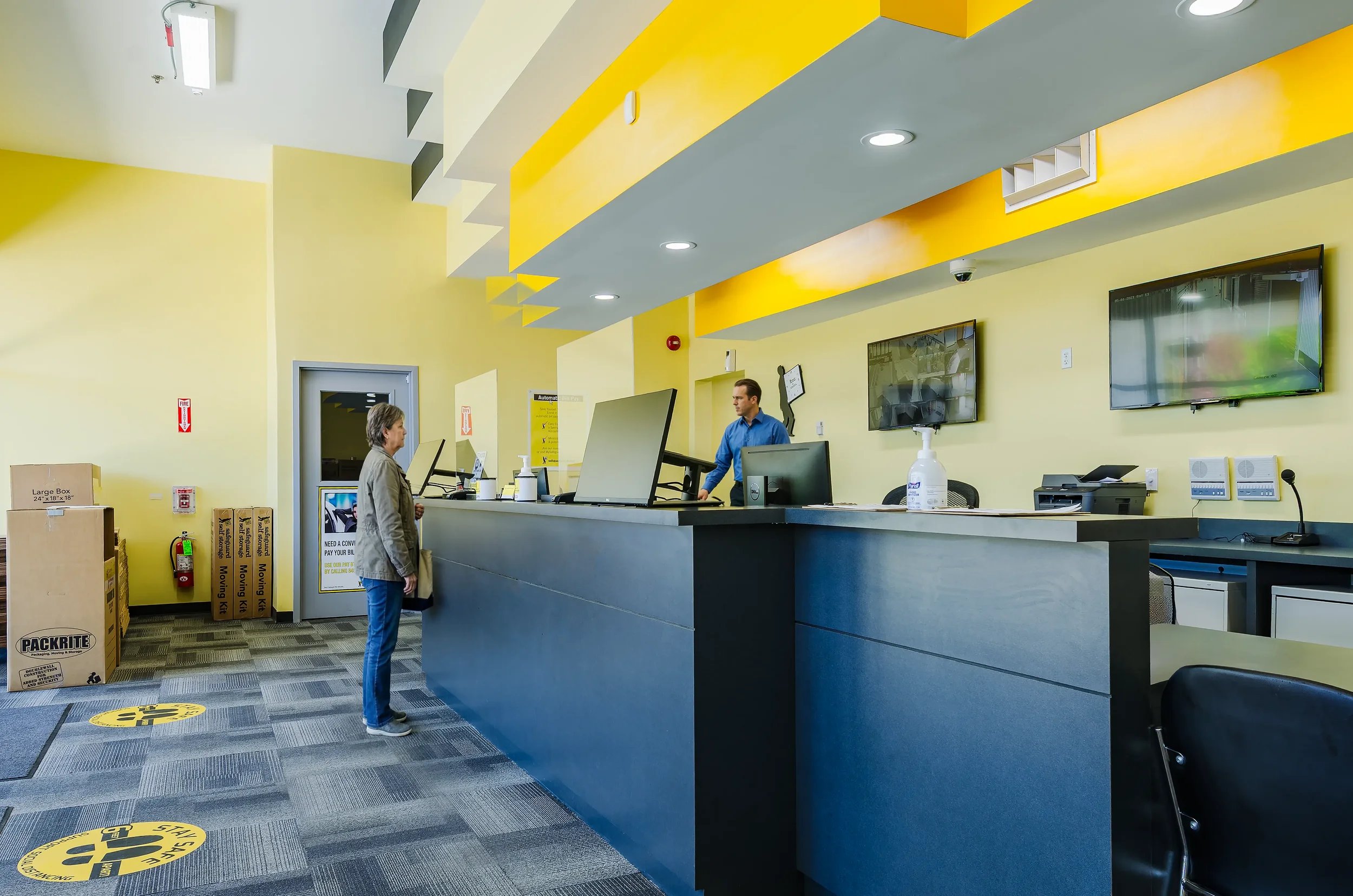 Self storage facility commercial interior — architectural photography Connecticut