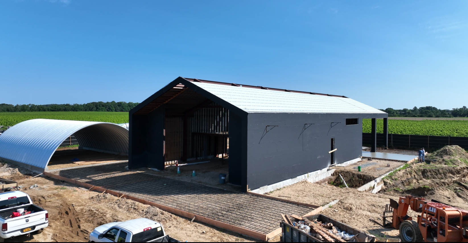 Vineyard aerial construction documentation