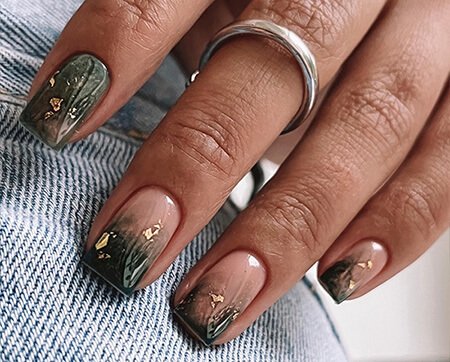 Hard Gel Manicure with Nail art