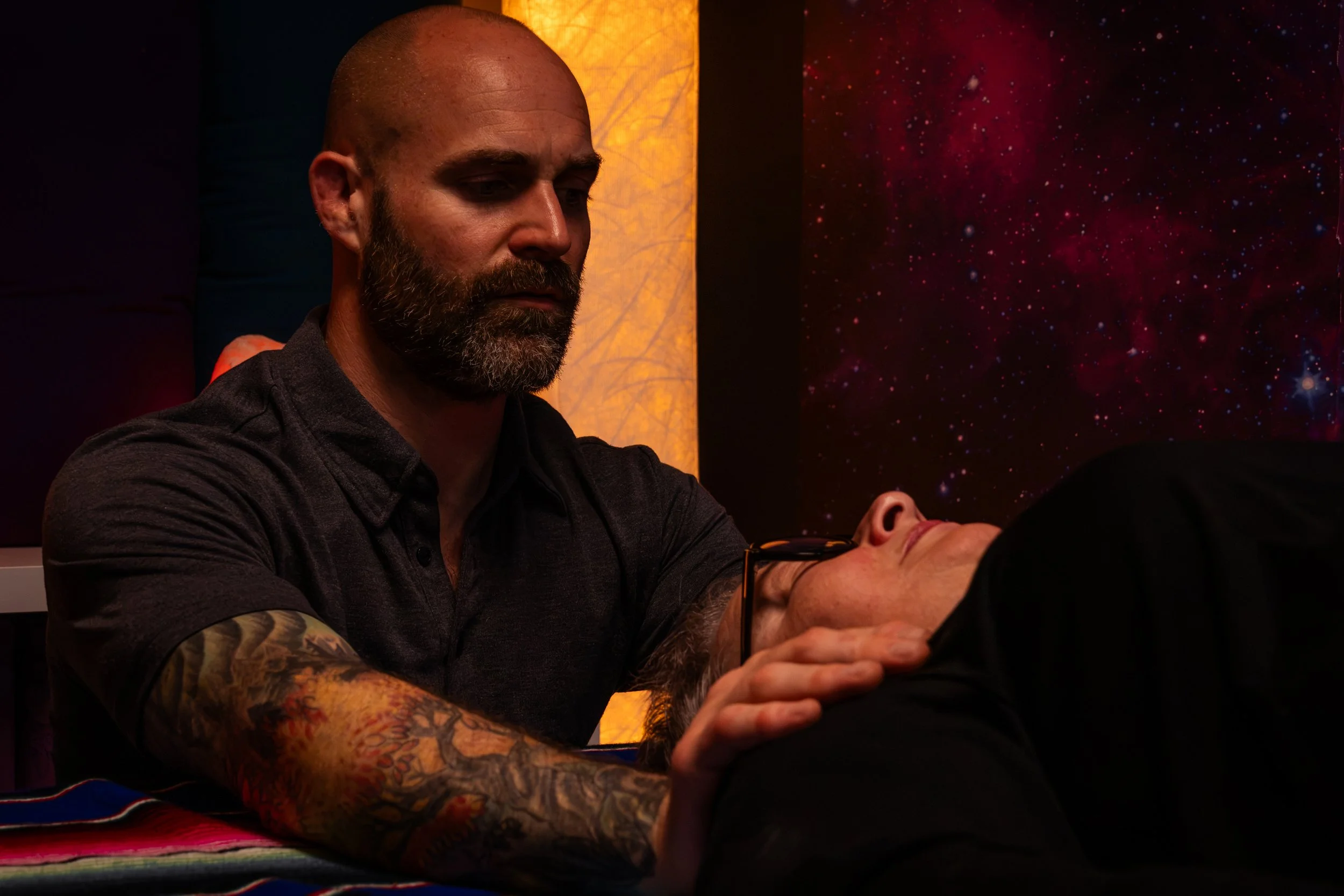 Rick providing breath and body-based therapy