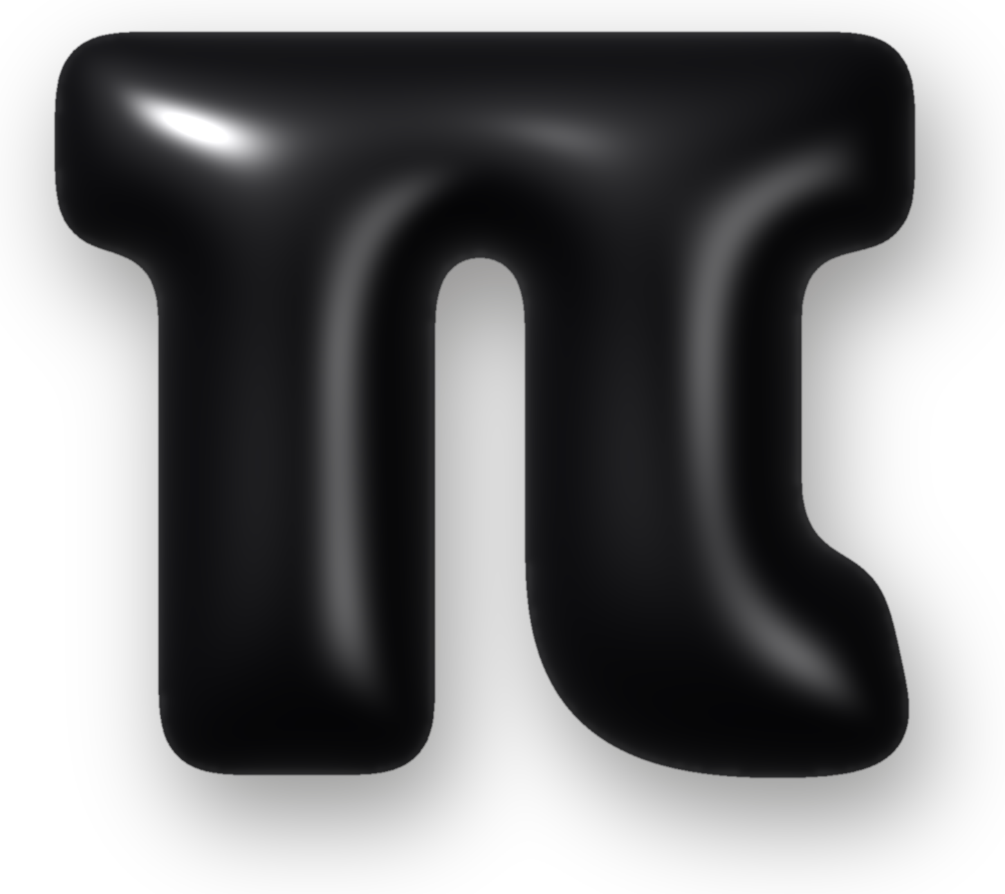 The pi symbol, inflated like a balloon