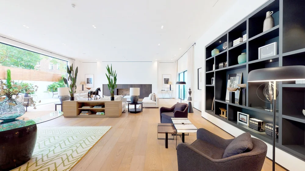 Inside view of a Matterport 3D tour of a living room