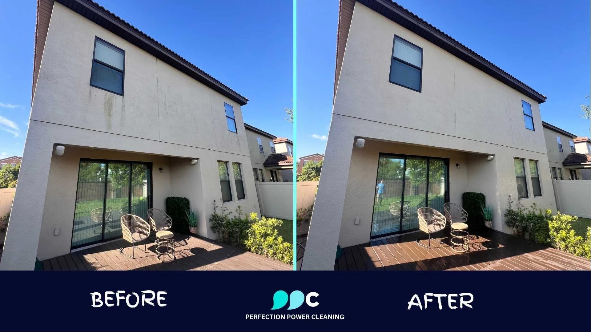 Orlando house wash before and after transformation