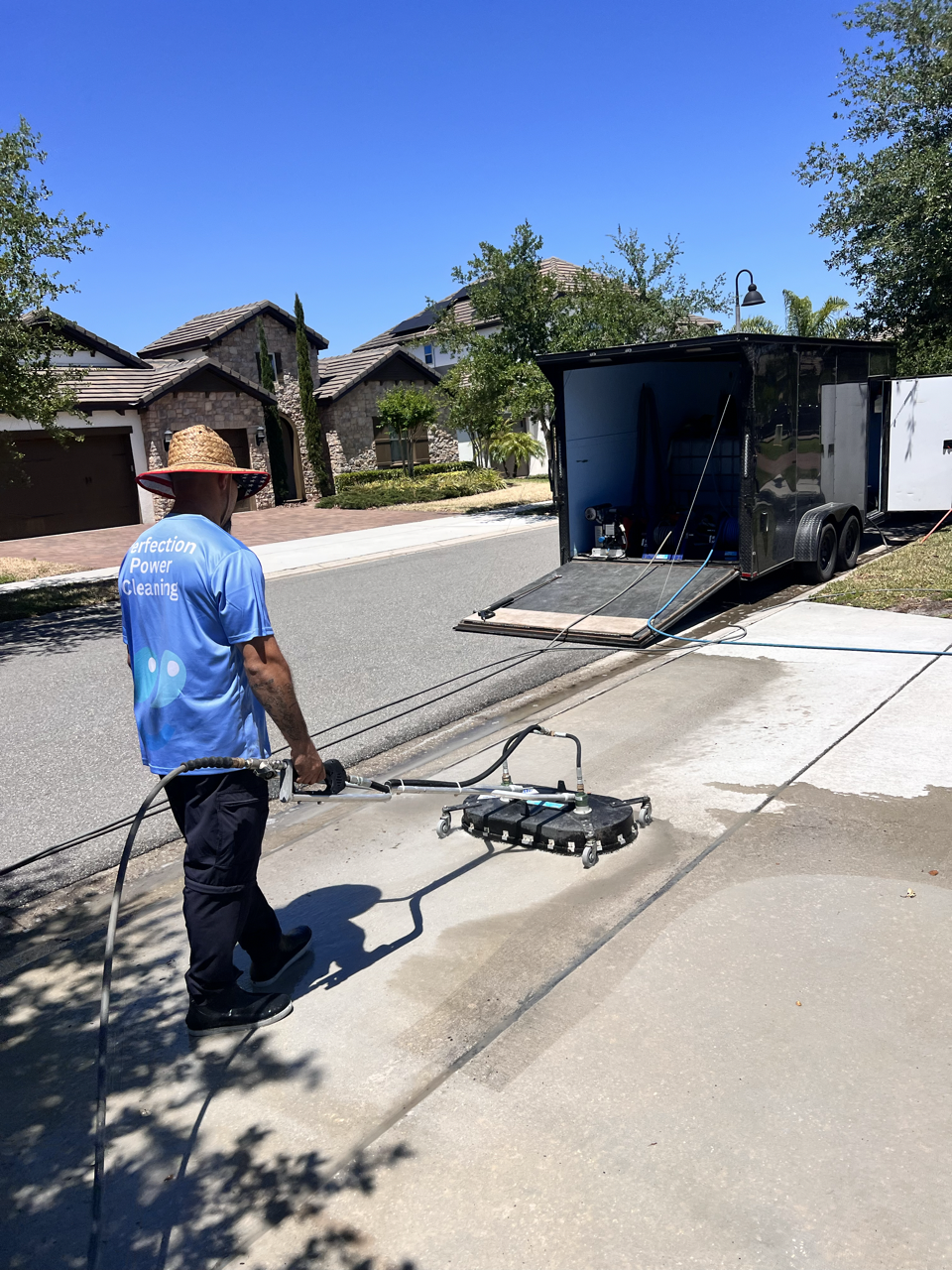 Driveway cleaning in Orlando by Perfection Power Cleaning