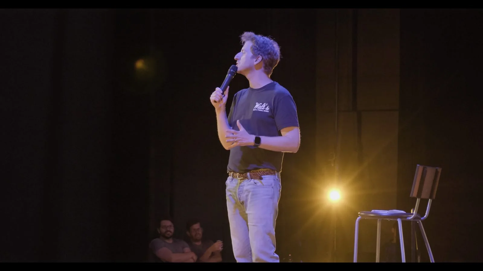 James Austin Johnson performing at Held's 2025 Comedy Show Fundraiser