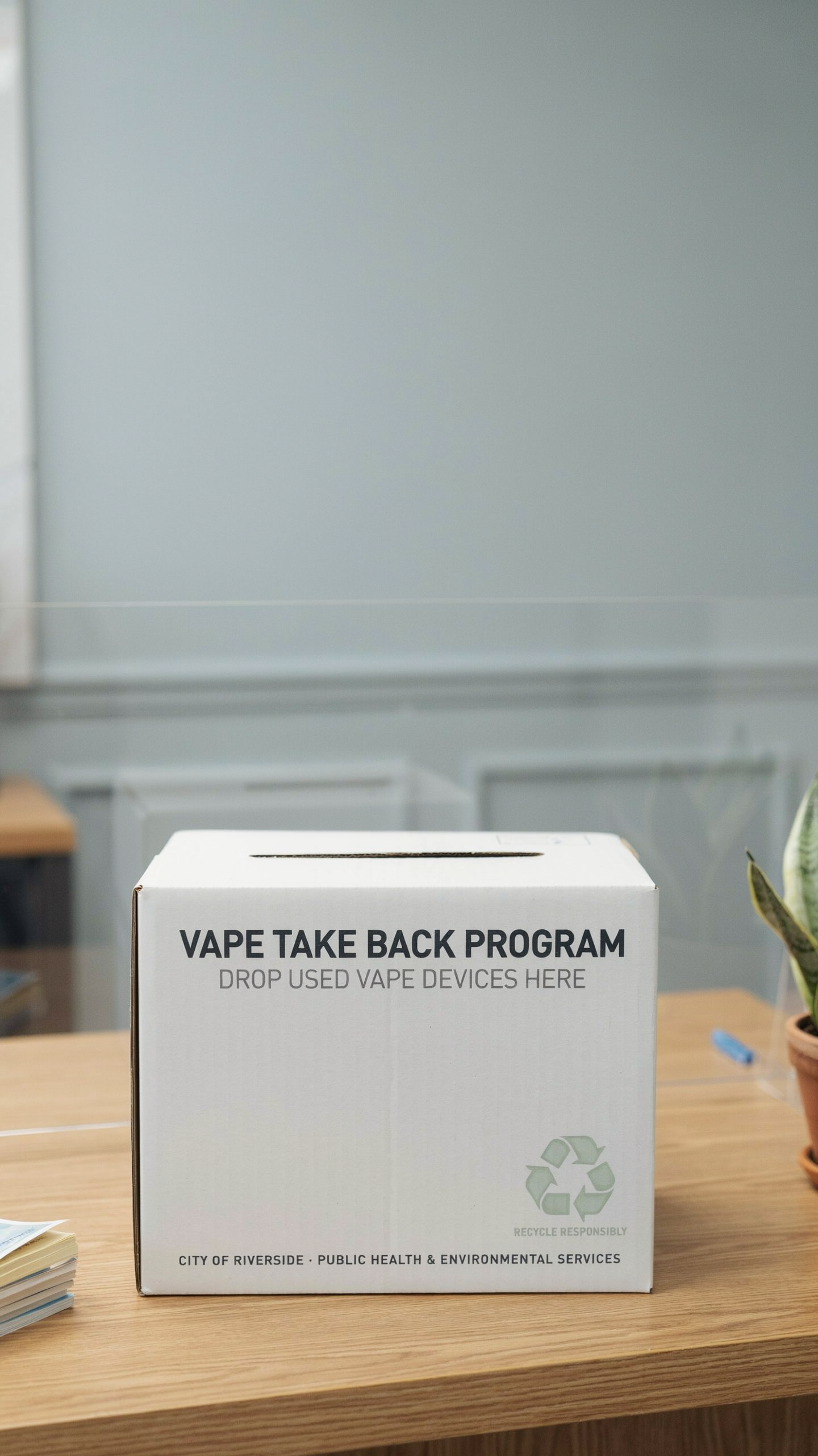 Municipal vape mail-back collection box