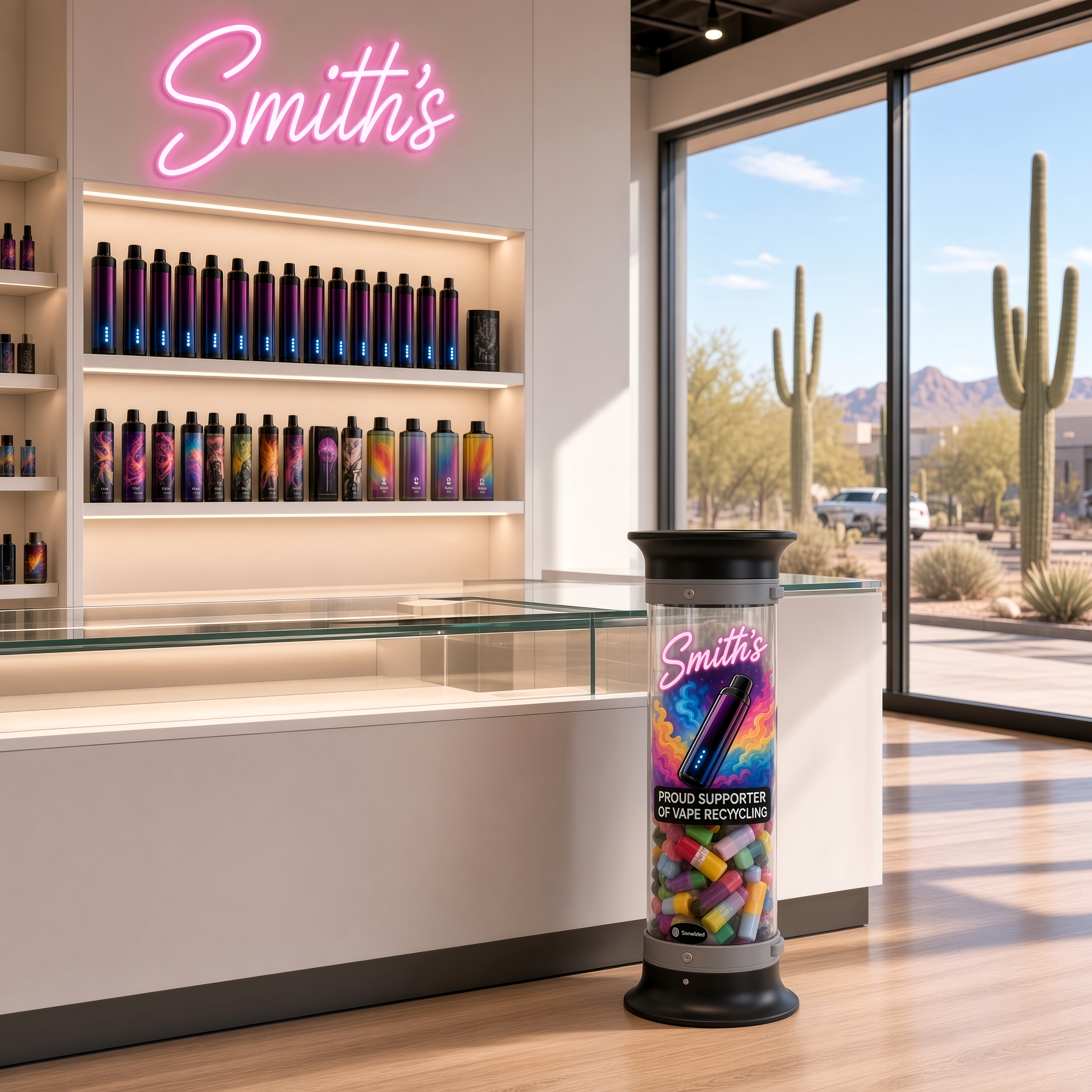ResQ Vapes sponsored bin advertising example