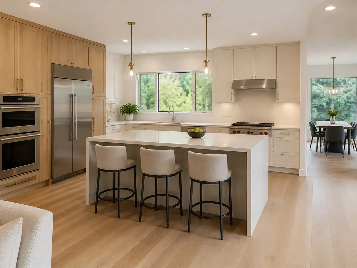 Quartz countertops in a Kirkland kitchen renovation