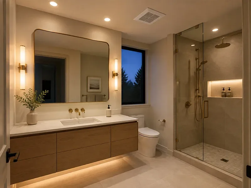 Bathroom lighting and ventilation
