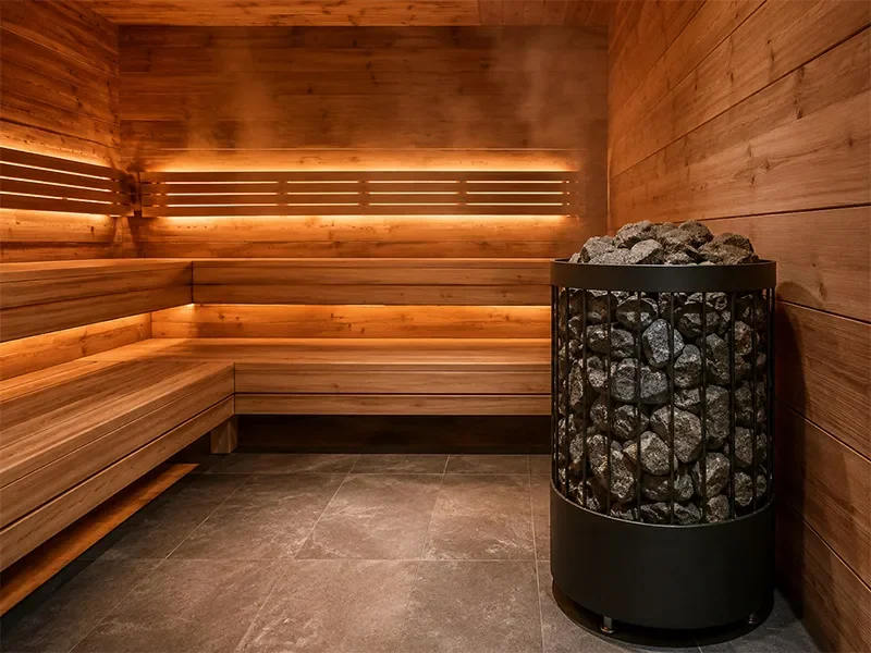 Sauna ventilation and cedar finishes in Seattle, WA by Space | Craft