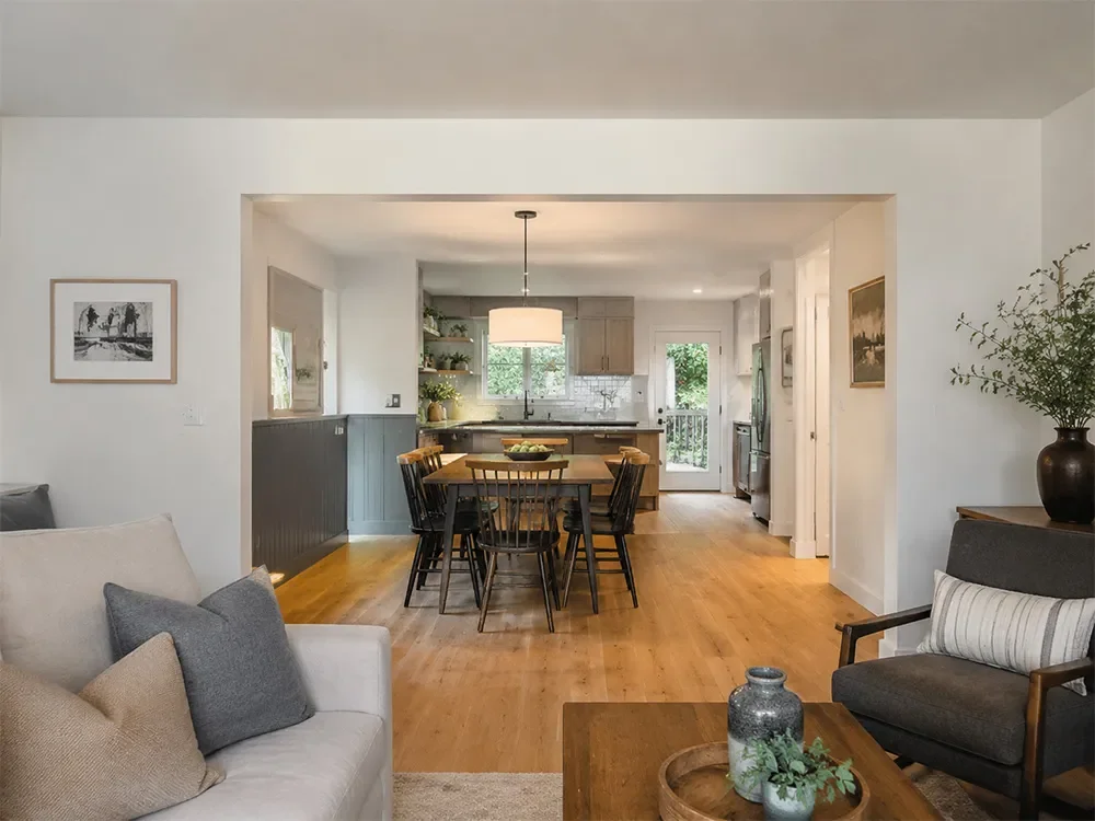 Layout and floor plan redesign in a Kirkland, WA home renovation