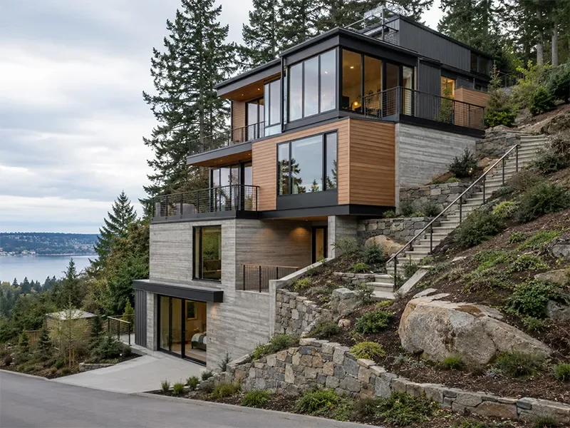 View-optimized custom home design in Seattle, WA by Space | Craft
