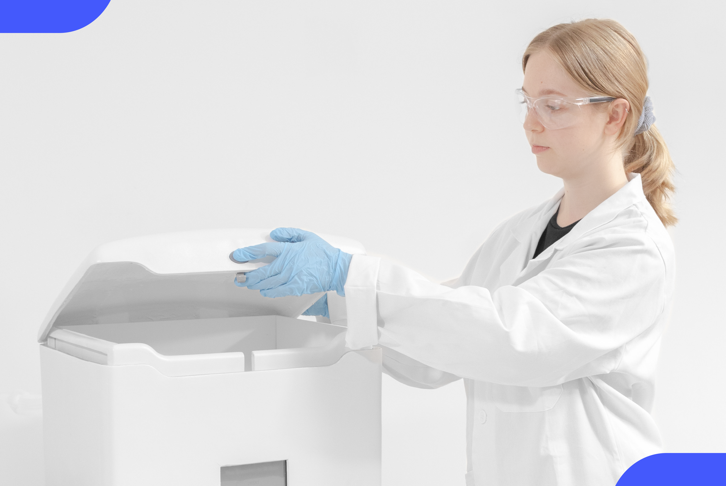 Loading a sample and initiating the automated sequence