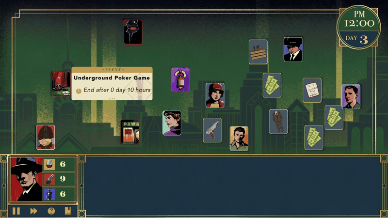 OMERTA time system showing an event expiring when another action exceeds its remaining time window