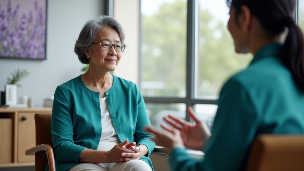 Patient consulting with pain management physician about facet joint pain diagnosis options in Napa