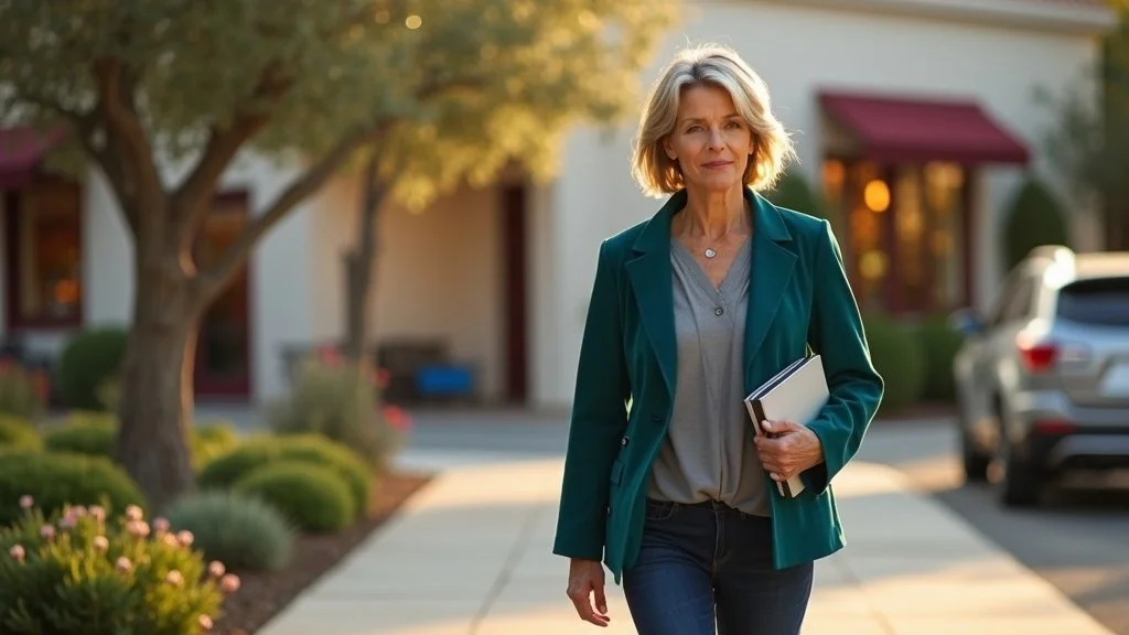 Woman arriving for comprehensive pseudo sciatica evaluation in Yountville medical practice