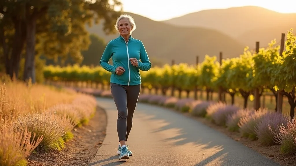 Man tending a garden on a clear day