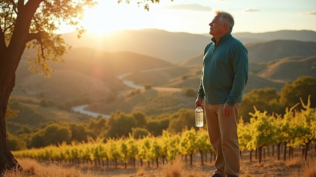 Man enjoying Napa Valley hiking after advanced interventional treatment when epidural injection didn't work sciatica