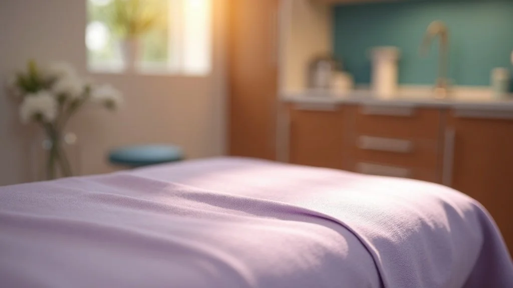 Comfortable treatment room prepared for diagnostic injection procedure at Napa interventional pain practice