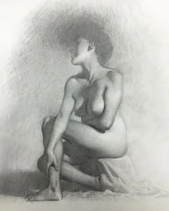 Seated figure