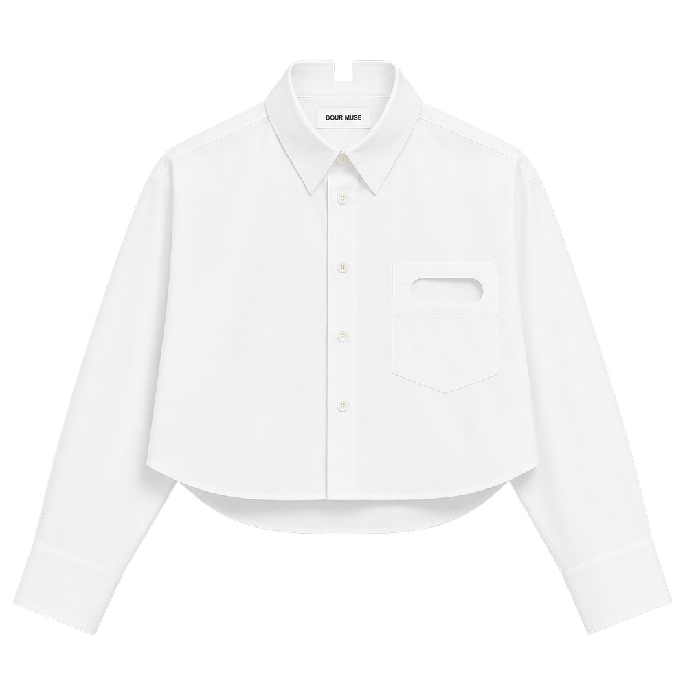 Priest Cut Dress Shirt — White