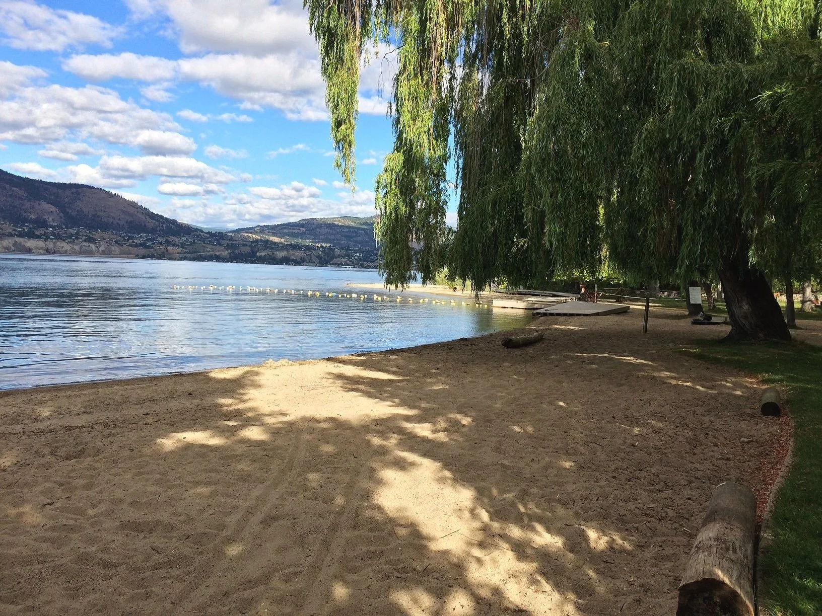 Beach and lake at Naramata Centre