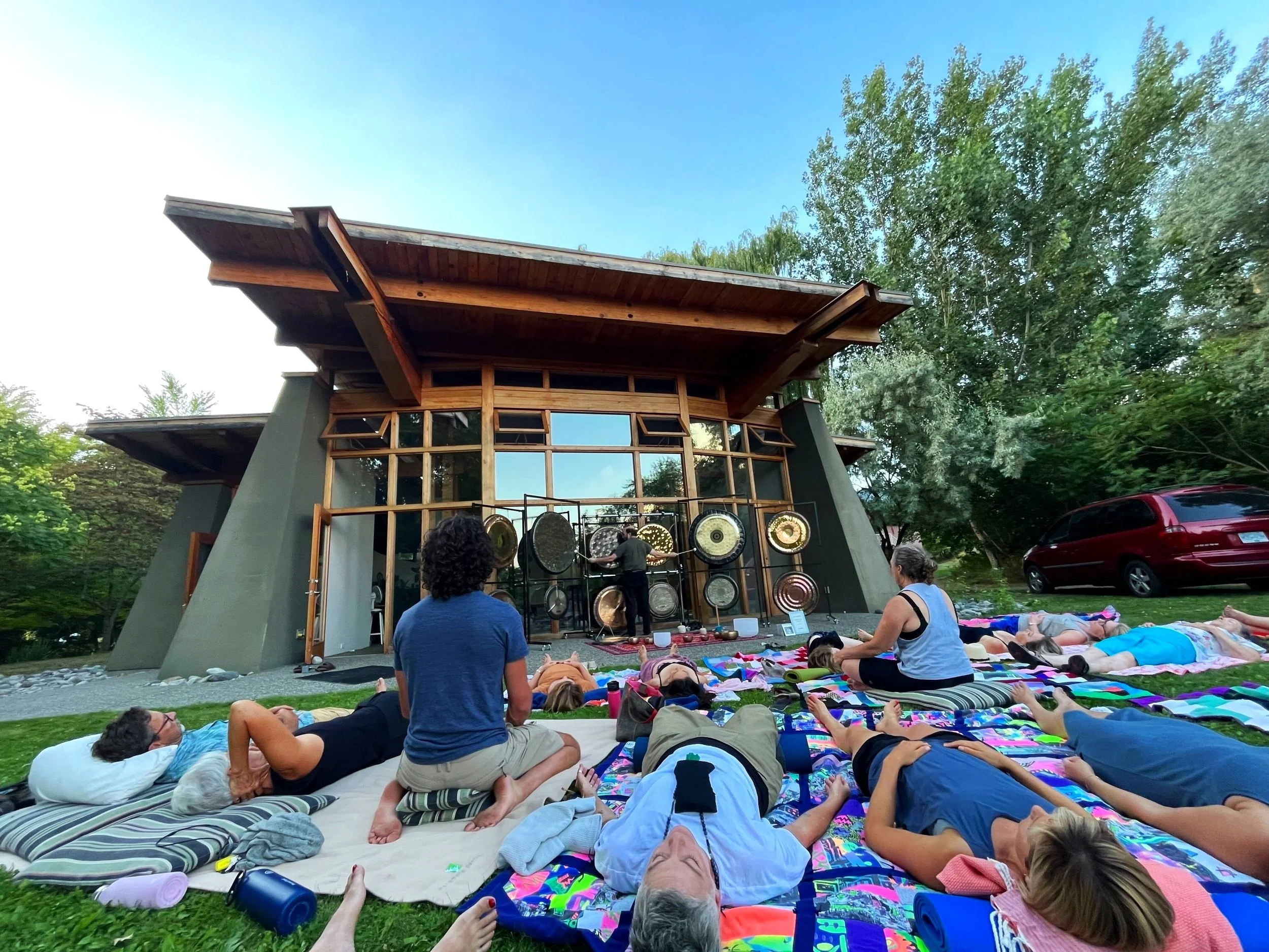 Naramata Centre grounds in soft light