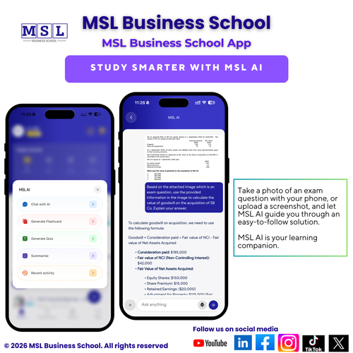 MSL AI photo-solve feature: snap a question and have it solved in the MSL App