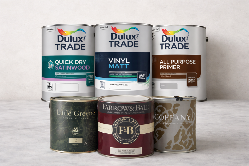 Paint brands — Dulux Trade, Little Greene, Farrow & Ball