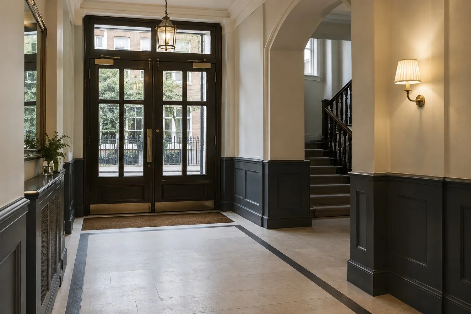 Illustrative view of a maintained London communal entrance hall