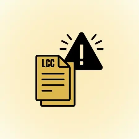 LLC legal documents with a warning sign symbolizing potential risks and downsides of LLC ownership